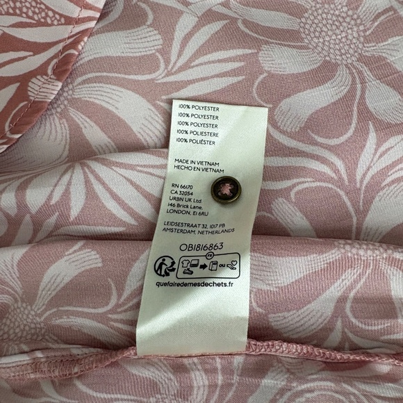 Anthropologie Florence Balducci Femme Collared Long Sleeve Blouse Size S Pink - Picture 9 of 9